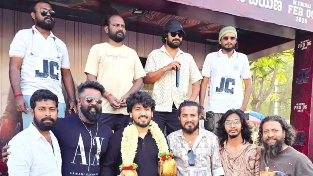JC Movie Team Visits Shivamogga for Promotion