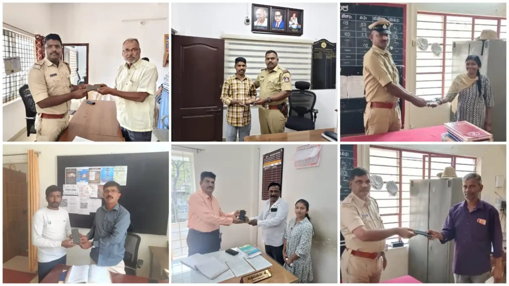 Shimoga police tracked missing mobile phones through the CEIR