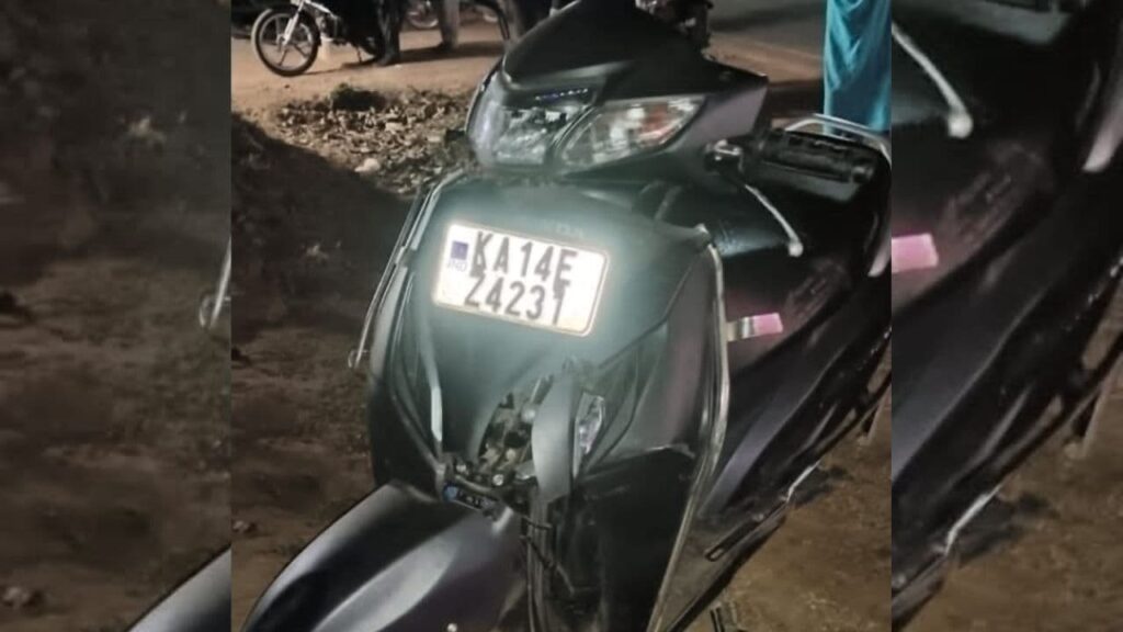 Road Accident Scooterist Injured After Hitting Buffalo