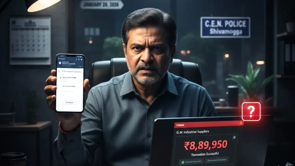 Email Hack Scam Shivamogga Firm Robbed 8.89 Lakh