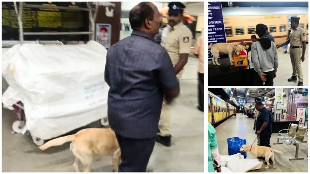 Security Check at Shimoga Railway Station