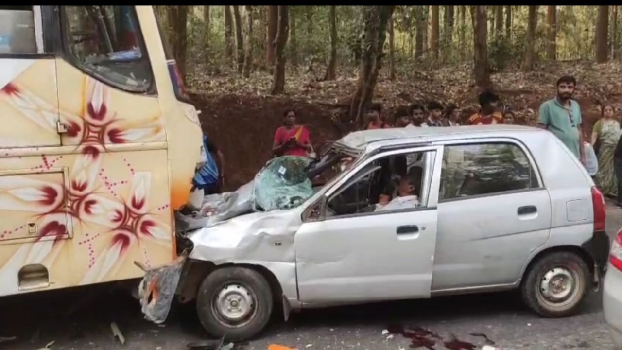 ಬಸ್ ಹಾಗೂ ಕಾರು ನಡುವೆ ಭೀಕರ ಅಪಘಾತ ಓರ್ವ ಸಾವು