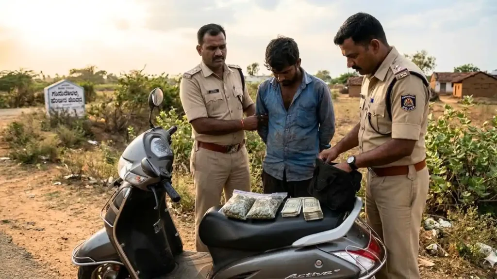 Anavatti Police Arrest Man for Selling Ganja