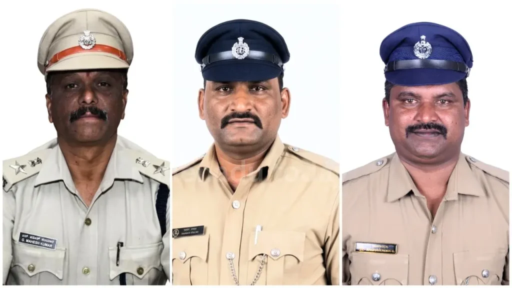 CM Medal 2025 Honour for Three Shivamogga Cops