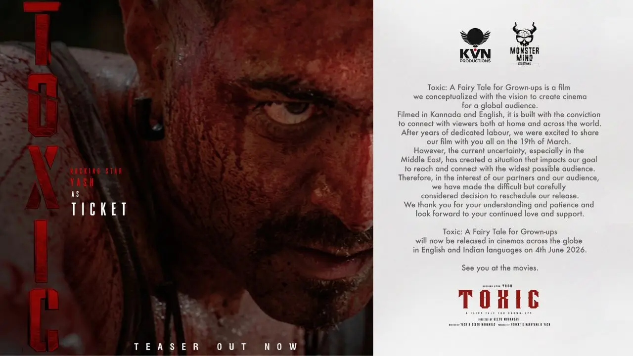 ಯಶ್ ಅಭಿಮಾನಿಗಳಿಗೆ ಶಾಕ್: ಟಾಕ್ಸಿಕ್ ಬಿಡುಗಡೆ ಮುಂದೂಡಿಕೆ; ಹೊಸ ಡೇಟ್ ಫಿಕ್ಸ್! ಕಾರಣವೇನು