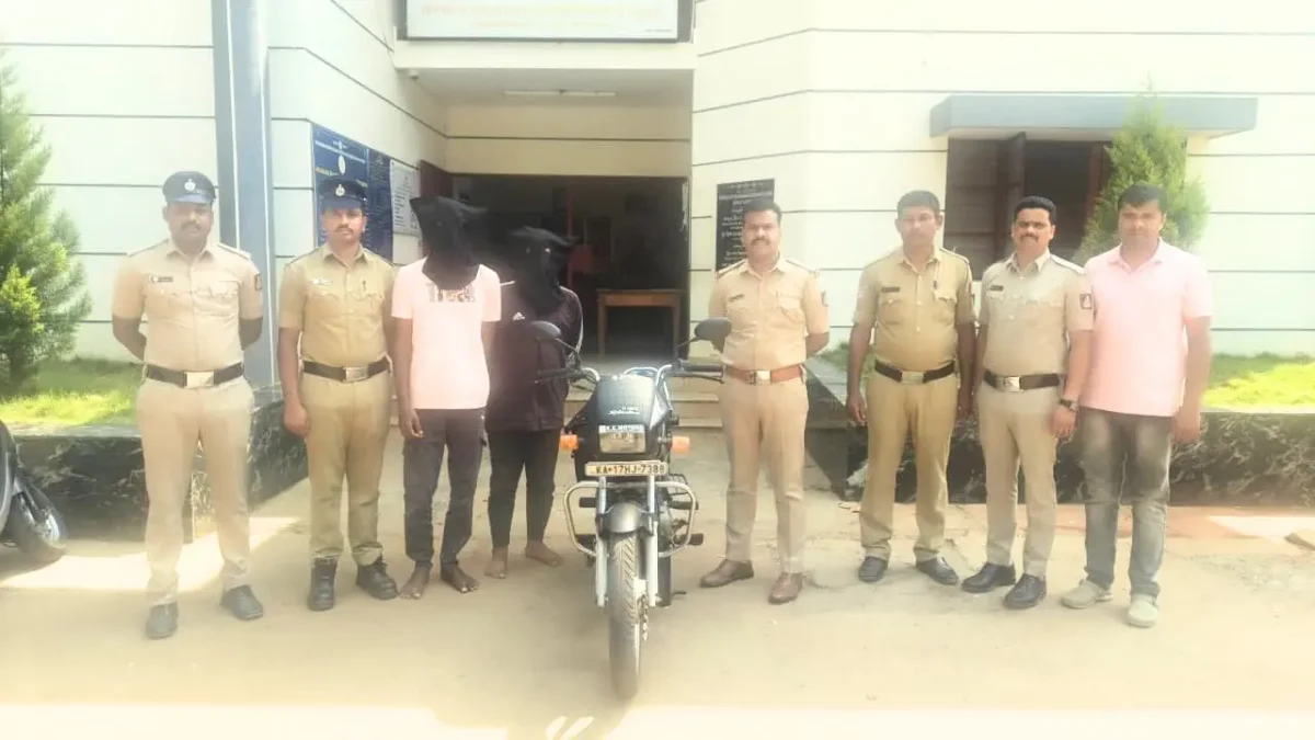Shivamogga Rural Police Arrest Chain Snatchers
