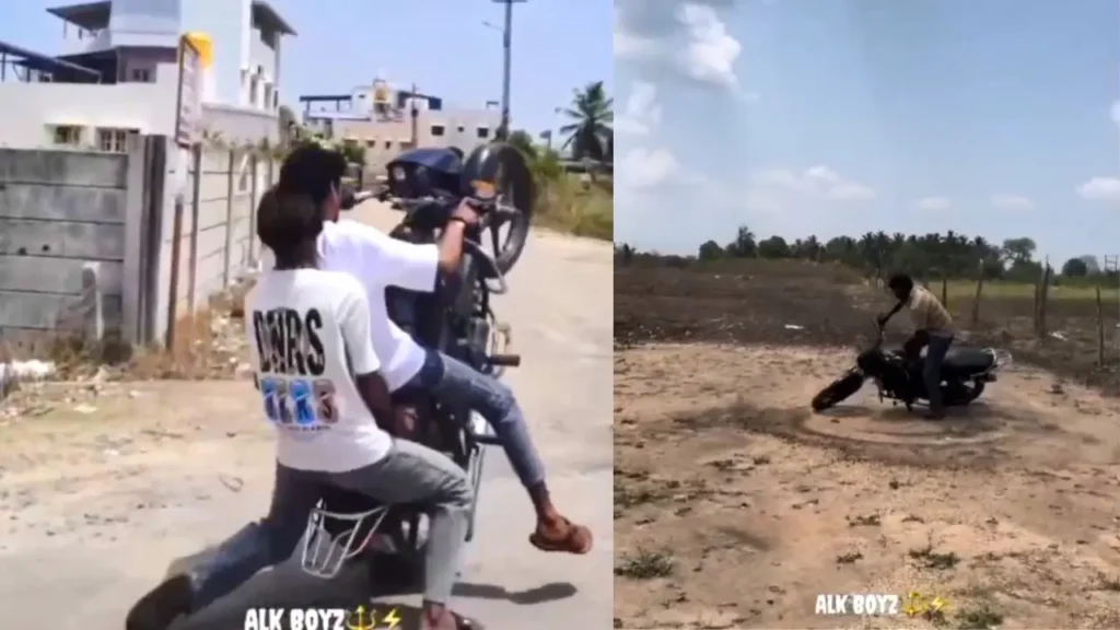 Shivamogga Traffic Police Penalty on Wheelie Riders