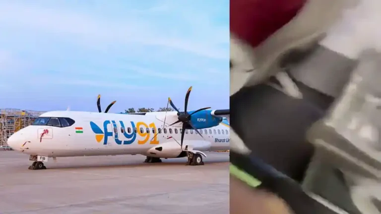 Fly91 Flight stayed in the air for nearly 4 hours, Fly91 Flight circling over Shivamogga Davanagere UK ಫ್ಲೈ91 ವಿಮಾನದಲ್ಲಿ ತಾಂತ್ರಿಕ ದೋಷ: ಆಕಾಶದಲ್ಲೇ 4 ಗಂಟೆ ಹಾರಾಟ,