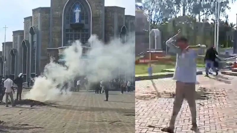 ಗುಡ್​​ ಪ್ರೈಡೇ ಪ್ರಾರ್ಥನೆ ವೇಳೆ ಹೆಜ್ಜೇನು ದಾಳಿ : ನೂರಾರು ಭಕ್ತರಿಗೆ ಕಡಿದ ಹೆಜ್ಜೇನು