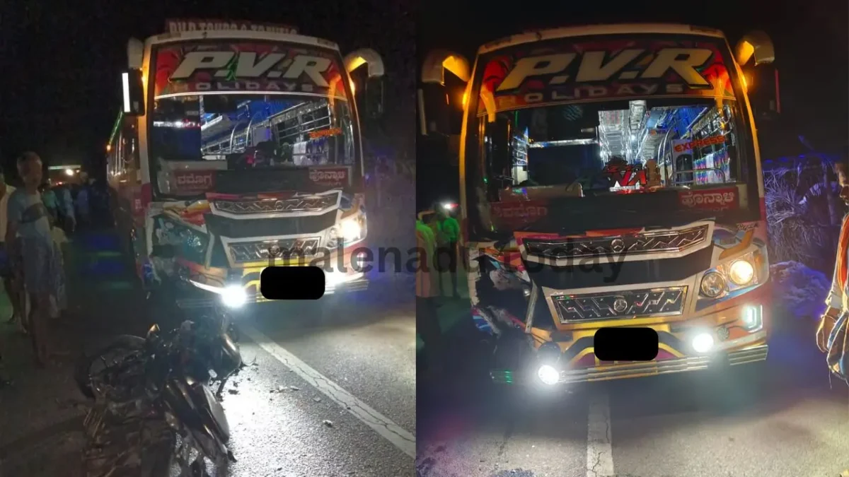 Accident ಬಸ್ ಹಾಗೂ ಬೈಕ್ ಮುಖಾಮುಖಿ ಡಿಕ್ಕಿಯಾಗಿ ಬೈಕ್ ಸವಾರ ಸ್ಥಳದಲ್ಲೇ ಸಾವನ್ನಪ್ಪಿರುವ ಘಟನೆ ಶಿವಮೊಗ್ಗ ತಾಲೂಕಿನ ಕೊಮ್ಮನಾಳು ಕ್ರಾಸ್ ಬಳಿ ನಡೆದಿದೆ. ದಾವಣಗೆರೆಯ ನ್ಯಾಮತಿ ತಾಲೂಕಿನ ಹಳೇಜೋಗ ನಿವಾಸಿ ಶಿವಕುಮಾರ್ (32) ಅಪಘಾತದಲ್ಲಿ ಮೃತಪಟ್ಟ ಬೈಕ್ ಸವಾರ.Rider Killed in Bus Collision