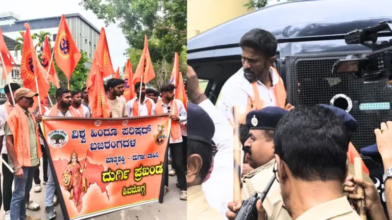 Shivamogga Hijab Row Bajrang Dal Protests
