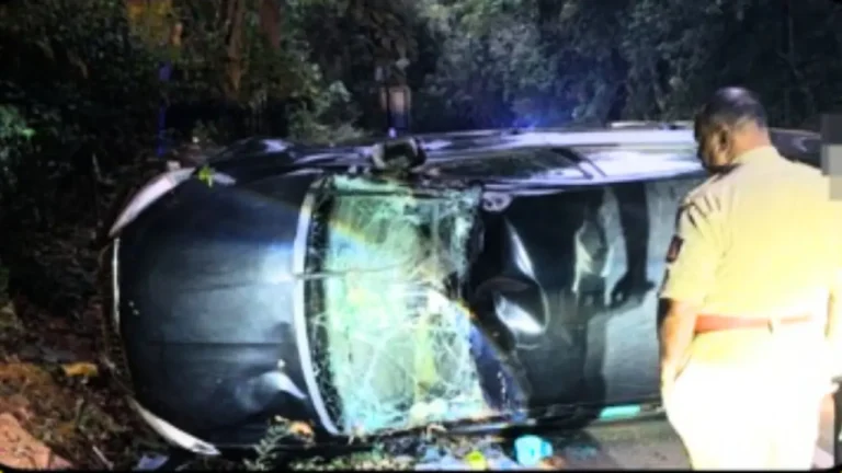 Agumbe Car Flips as Driver Loses Control