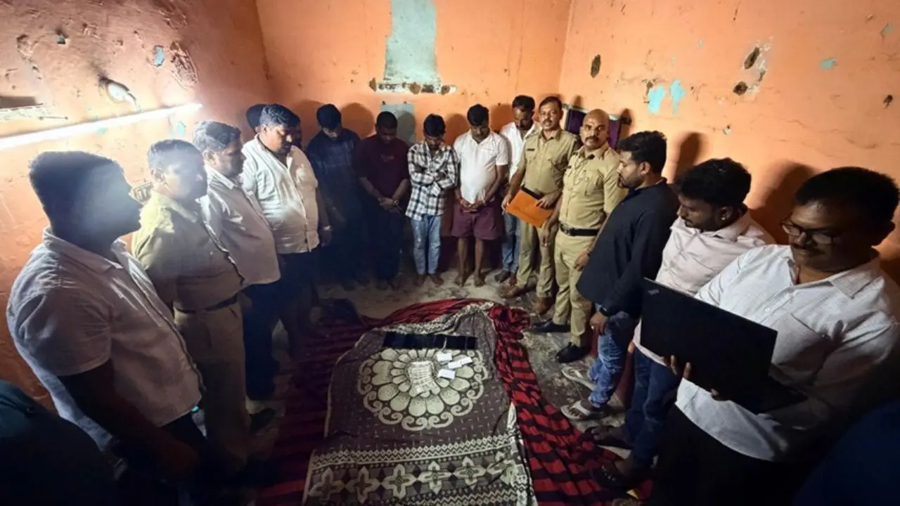 Gambling Raid Doddapete Police Arrest 9 persons
