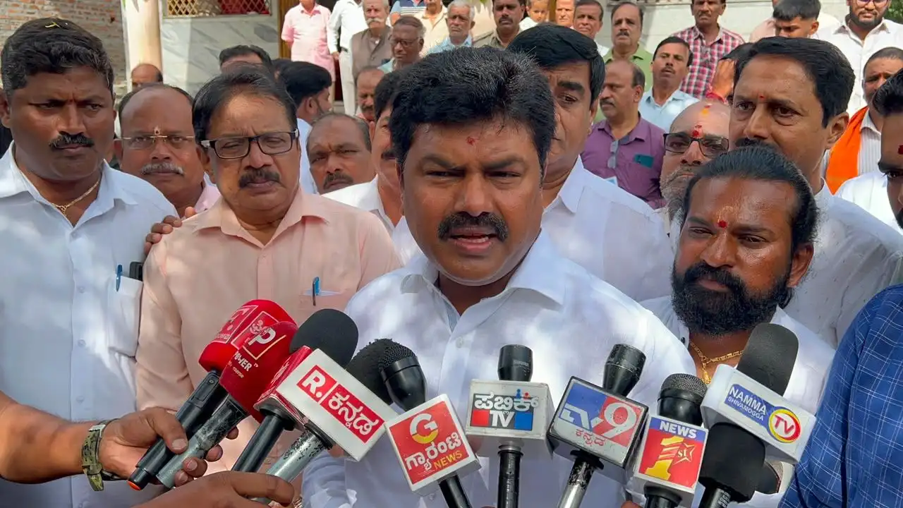 MP BY Raghavendra Retaliates In Shivamogga