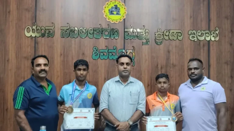 Shivamogga Wrestlers Win South India Gold