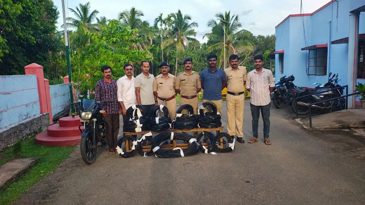 ಮಾಳೂರು:  ಸಾವಿರಾರು ರೂಪಾಯಿ ಮೌಲ್ಯದ ಮೋಟರ್​ ವಯರ್ ಕಳ್ಳತನ : ಶಿವಮೊಗ್ಗ ಮೂಲದ ಆರೋಪಿ ಬಂಧನ