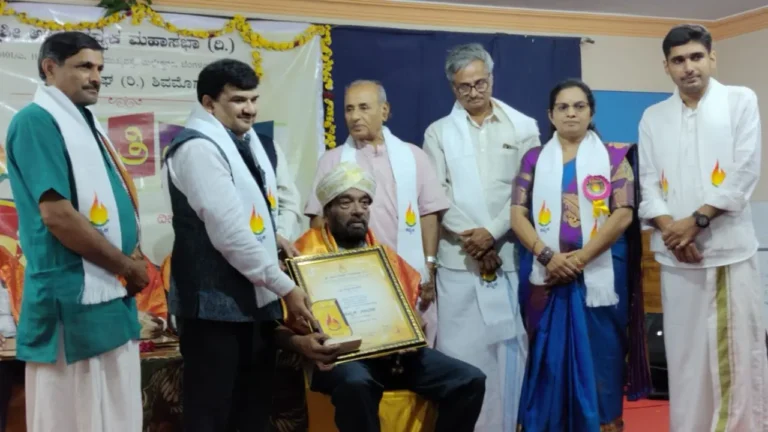 Shimoga Media Achiever Thimmappa Hulimane Felicitated
