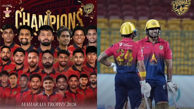 Maharaja Trophy 2026 Final Shivamogga Yodhas Beat Kalyani Bengaluru Blasters