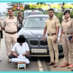 Shimoga BMW Car Used for Ganja Smuggling