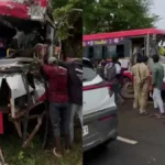 Shivamogga KSRTC Bus Hits Tree While Avoiding Vehicles,