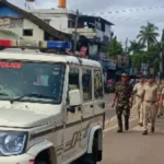 police root march at ripponpete shivamogga
