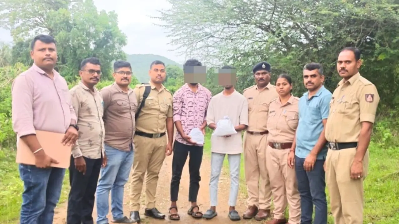 Bhadravathi Two Arrested with 627g Ganja