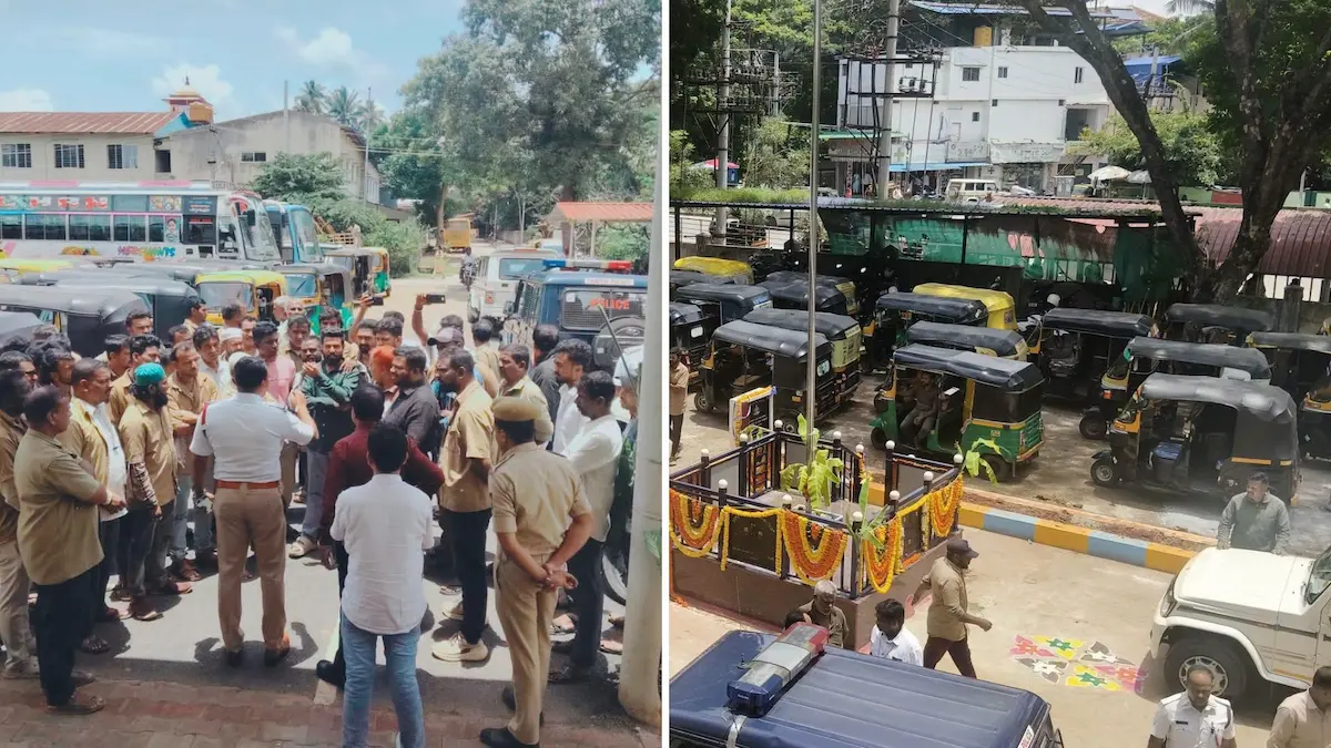 70 Auto Rickshaws Seized During Police and RTO Inspection in Shivamogga
