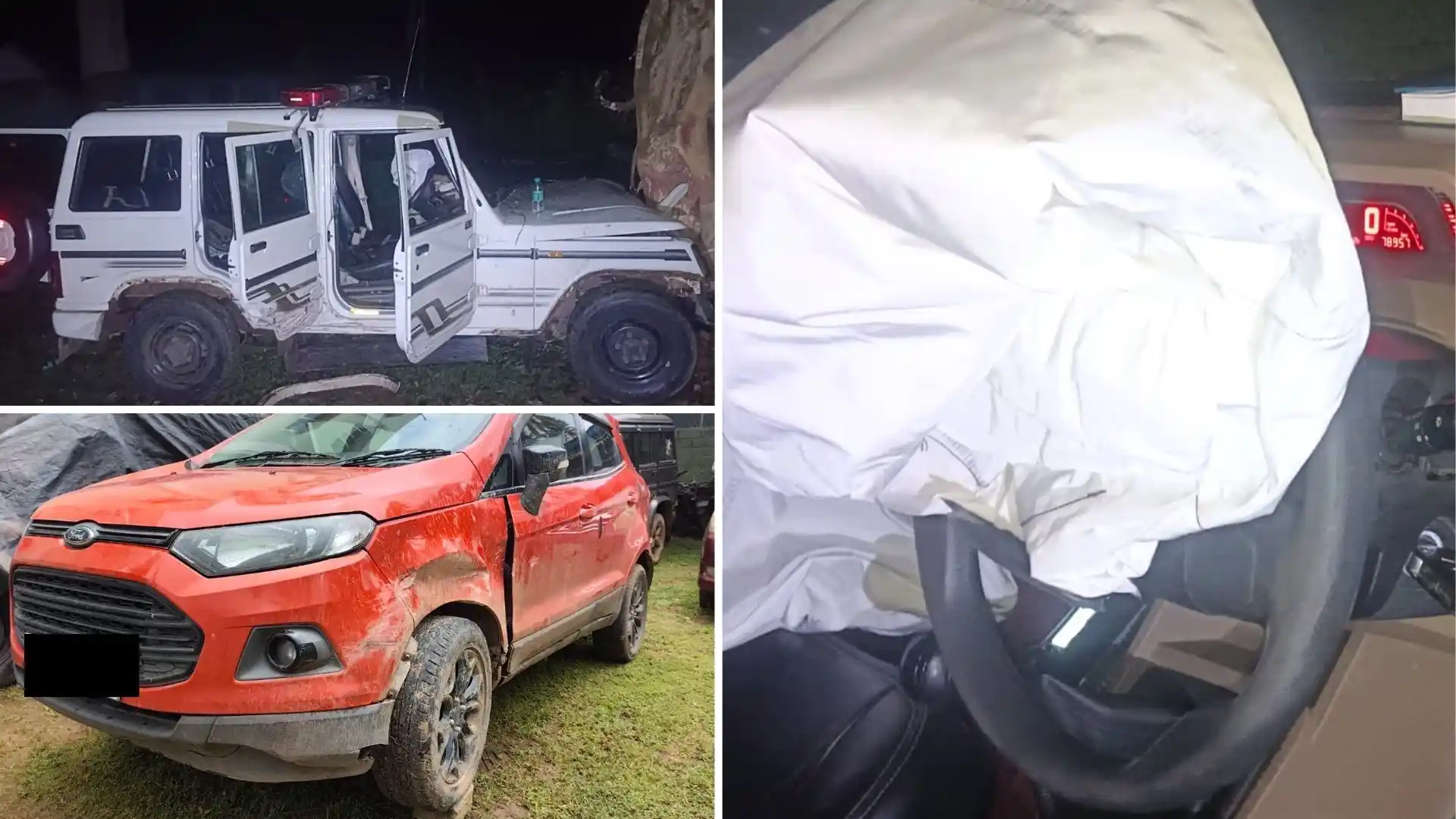 Ripponpet Police Vehicle Hits Tree After Car Collision