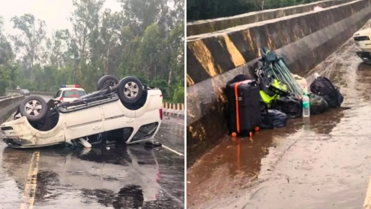Shivamogga Crash 6 Saved as Car Flips