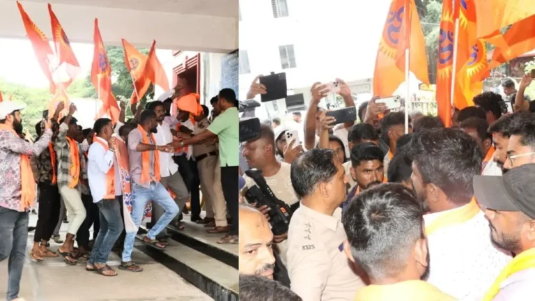 Shivamogga Protest Sharan Pumpwell Entry Ban