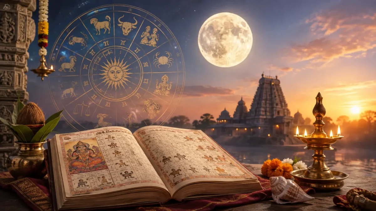 ಆಗಸ್ಟ್ 27, 2026 ಇಂದಿನ ರಾಶಿಭವಿಷ್ಯ ಶೃಂಗೇರಿ ಪಂಚಾಂಗ ಪೂರ್ಣಿಮೆ ಮತ್ತು ಧನಿಷ್ಠಾ ನಕ್ಷತ್ರ ವಿವರ ಸಾಂದರ್ಭಿಕ ಎಐ ಚಿತ್ರ