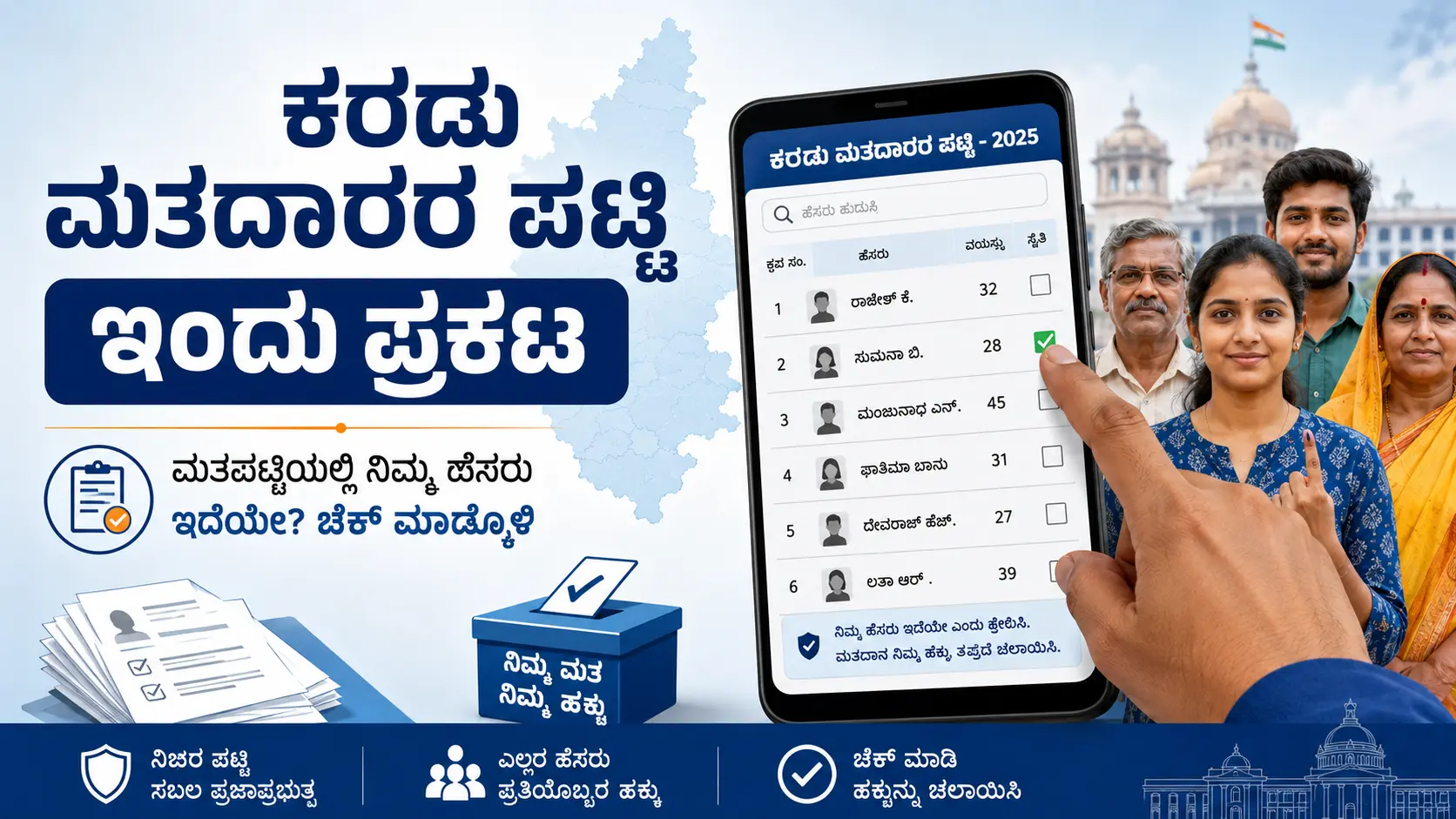 ಕರ್ನಾಟಕ ಎಸ್‌ಐಆರ್ ಬಳಿಕ ಕರಡು ಮತದಾರರ ಪಟ್ಟಿಯಲ್ಲಿ ಹೆಸರು ಪರಿಶೀಲಿಸಿಕೊಳ್ಳಿ ಚಿತ್ರ @ಎಐ ಚಿತ್ರ