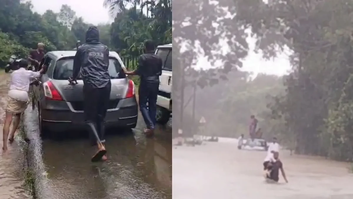 ಆಗುಂಬೆ ಪ್ರವಾಹ: ನೀರಿನಲ್ಲಿ ಸಿಲುಕಿದ ಹೊನ್ನಾವರದ ಕುಟುಂಬ, ಸ್ಥಳೀಯರಿಂದ ರಕ್ಷಣೆ! 1 Agumbe Rain Fury 6 Saved From Bridge