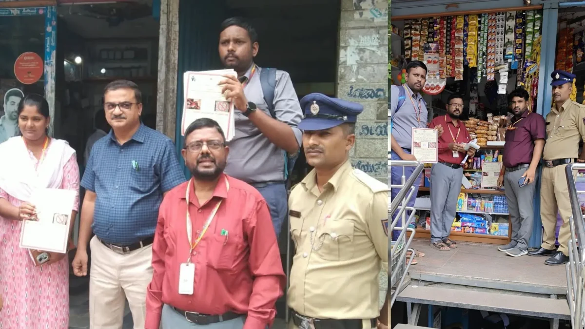 COTPA Raid Near Meenakshi Bhavan in Shivamogga