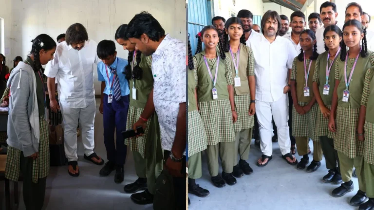 Education Minister Madhu Bangarappa Makes Surprise Visit to Ayanur Government School, Checks Shoes and Socks Quality