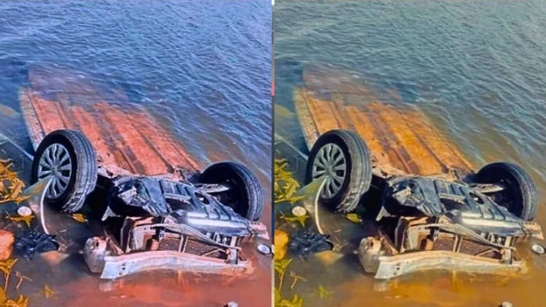 Car Falls Into Lake Near Chhatradahalli; Altaf Rescues Soraba Police Constable