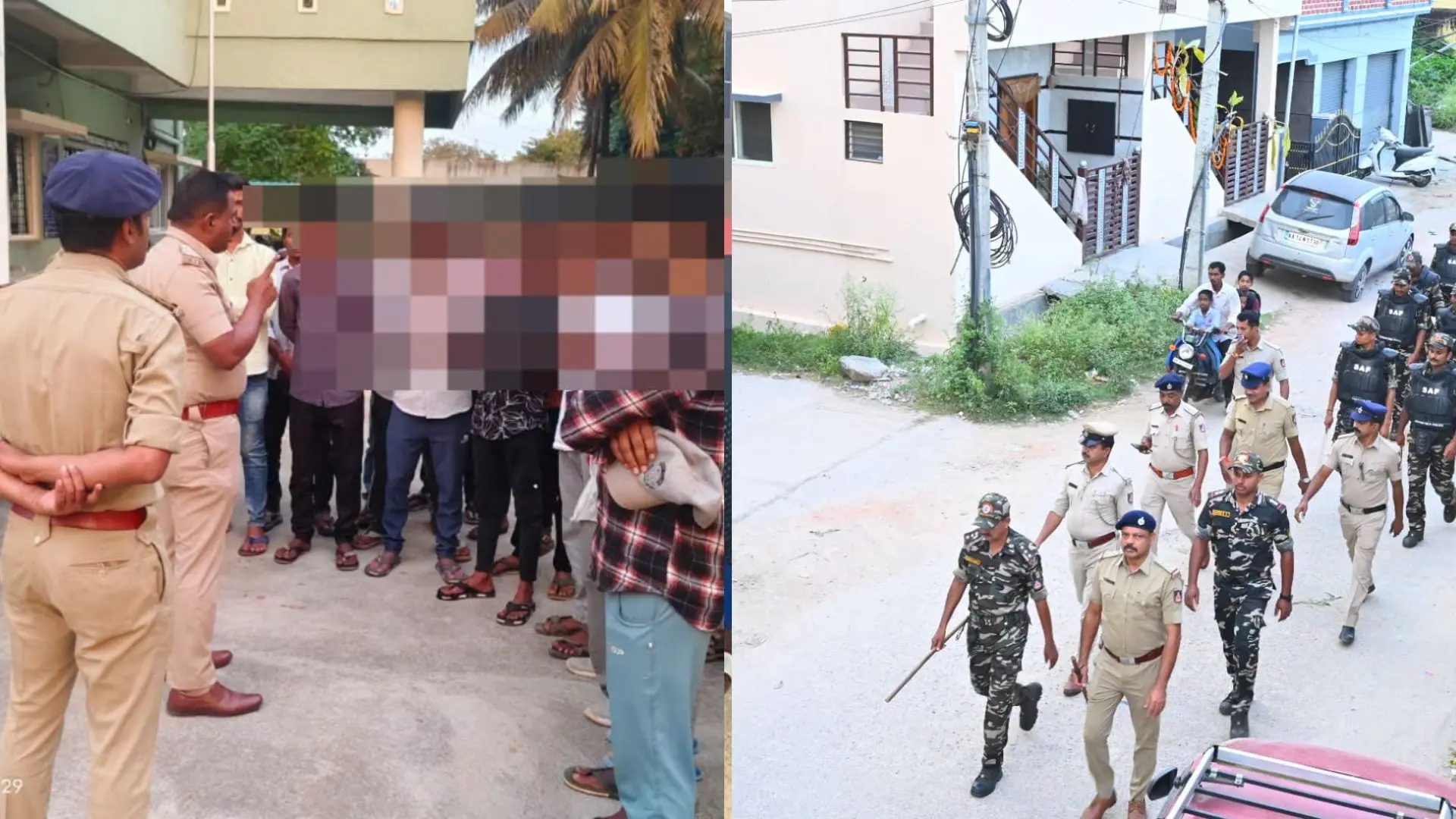 Shivamogga Police Step Up Security Ahead of Gowri Ganesha Festival; Area Domination and Rowdy Parade Held