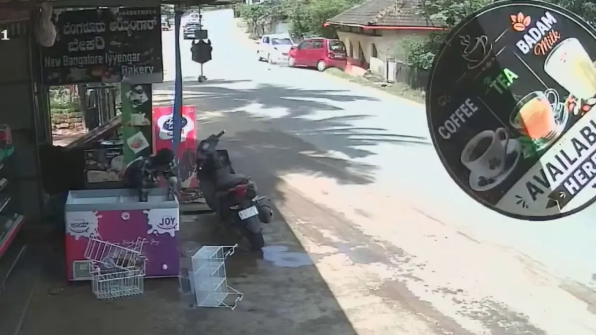 Thirthahalli Bale Bailu Car Accident Head-On Collision Caught on CCTV