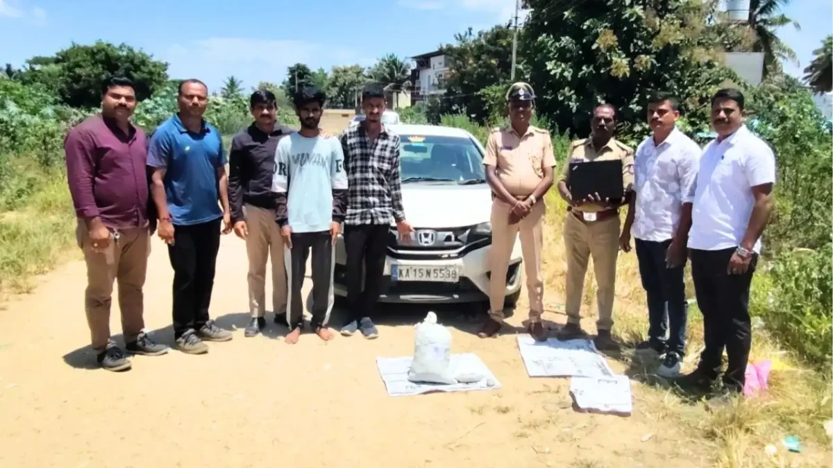 ಗಾಂಜಾ ಮಾರಾಟ ಮಾಡಲು ಯತ್ನಿಸಿದವರನ್ನುಬಂಧಿಸಿದ ಪೊಲೀಸರು