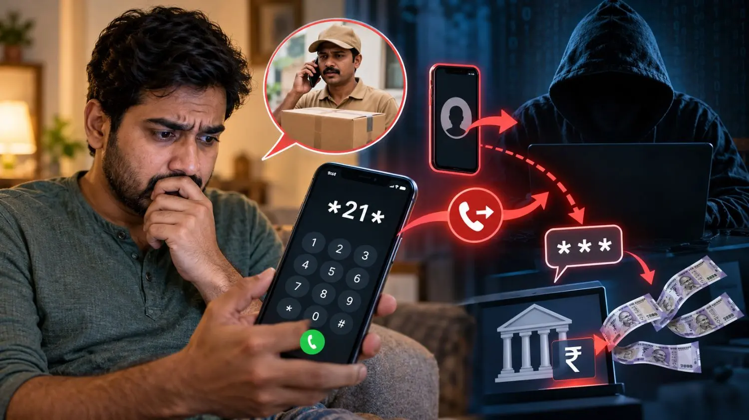 Courier Scam Alert in Chikkamagaluru Call Forwarding Code Fraud Attempt