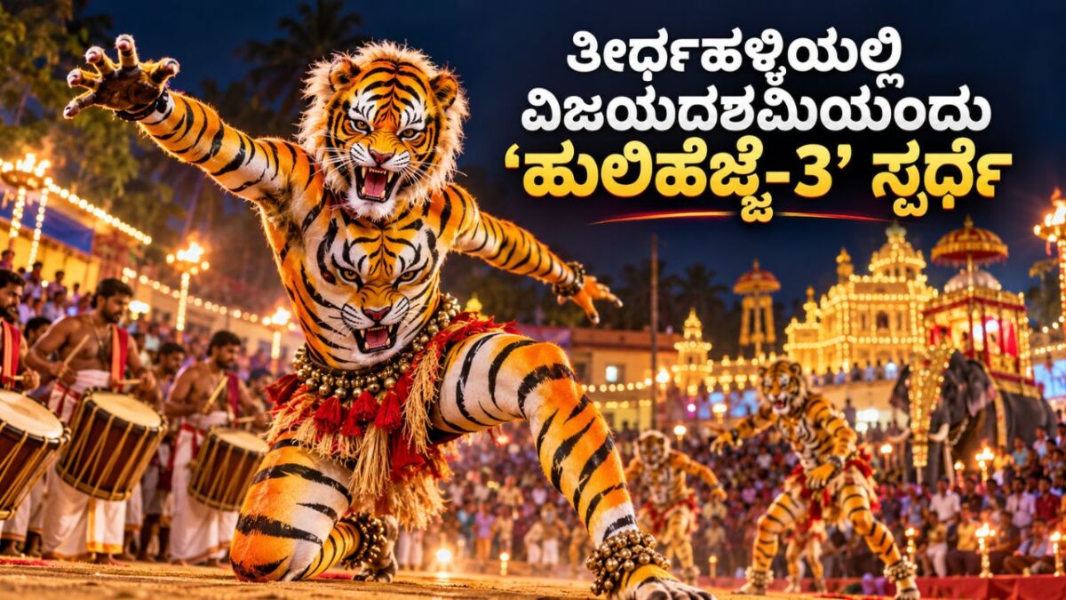 Hulihhejje-3 Tiger Dance Competition to Be Held in Thirthahalli on Vijayadashami